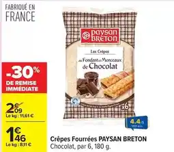 Carrefour Paysan breton - crêpes fourrées offre