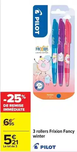 Carrefour Pilot - 3 rollers frixion fancy winter offre