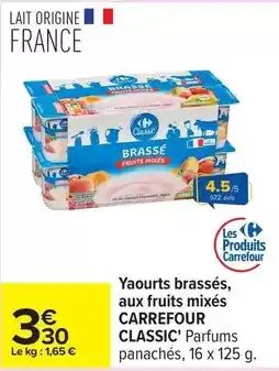Carrefour Carrefour - yaourts brassés, aux fruits mixés classic' offre