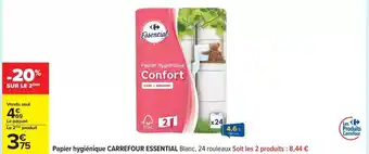 Carrefour Carrefour - papé hygiénique essential offre