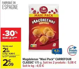 Carrefour Carrefour - magdalenas maxi pack offre