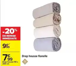 Carrefour Tex - drap housse flanelle offre