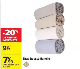 Carrefour Tex - drap housse flanelle offre