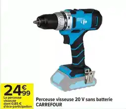 Carrefour Carrefour - perceuse visseuse 20 v sans batterie offre