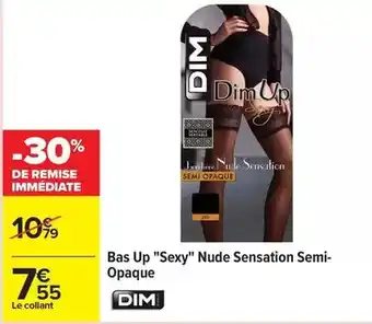 Carrefour Dim - bas up sexy nude sensation semi- opaque offre