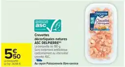 Carrefour Delpierre - crevettes décortiquées natures asc offre
