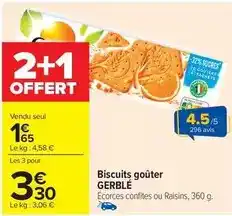 Carrefour Gerblé - biscuits gouter offre