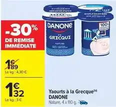 Carrefour Danone - yaourts à la grecque offre