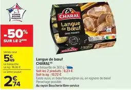 Carrefour Charal - langue de bœuf offre