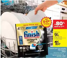 Carrefour Finish - capsules pour lave-vaisselle maxi pocket offre