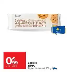 Carrefour Simply - cookies offre