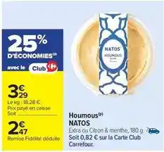 Carrefour Carrefour - houmous offre