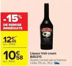 Carrefour Baileys - liqueur irish cream offre