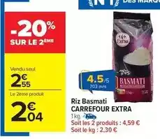Carrefour Carrefour - riz basmati offre