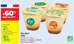 Carrefour Vrai - flan bio offre