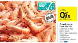 Carrefour Aqua - crevette rose cuite asc offre