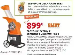 Broyeur électrique branches & végétaux neo 2