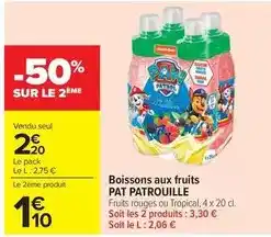 Carrefour Boissons aux fruits offre