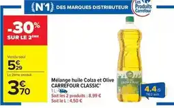 Carrefour Carrefour - mélange huile colza et olive classic offre