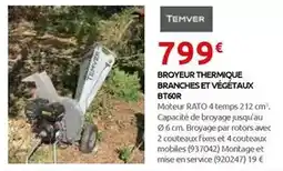 Rural Master Broyeur thermique branches et végétaux bt60r offre