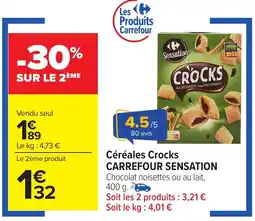 Carrefour Market CARREFOUR SENSATION Céréales Crocks offre