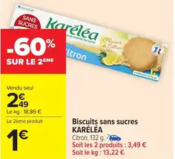 Carrefour Market KARÉLÉA Biscuits sans sucres offre