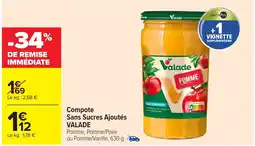 Carrefour Market VALADE Compote Sans Sucres Ajoutés offre