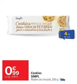 Carrefour Market SIMPL Cookies offre