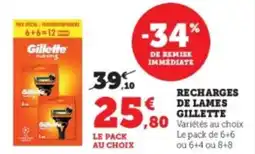 Super U Recharges de lames gillette offre