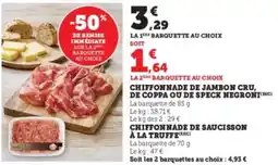 Super U Chiffonnade de jambon cru de coppa ou de speck negroni offre