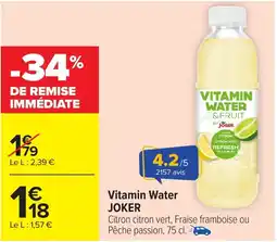 Carrefour Market JOKER Vitamin Water offre