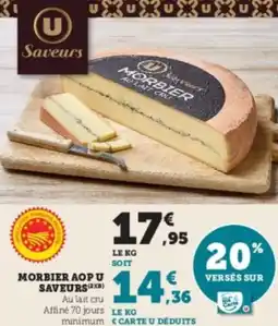Super U Morbier aop u saveurs offre