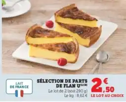 Super U Sélection de parts de flan u offre