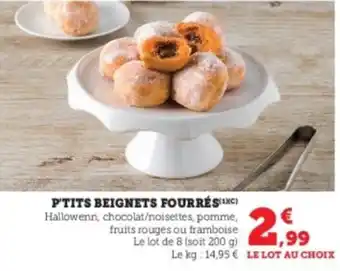Super U P'tits beignets fourrés offre