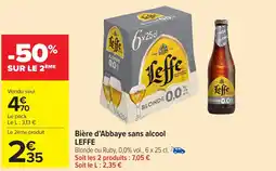 Carrefour Market LEFFE Bière d'Abbaye sans alcool offre
