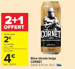 Carrefour Market CORNET Bière blonde belge offre