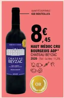 E.Leclerc HAUT MÉDOC CRU BOURGEOIS AOP* CHATEAU BEYZAC offre