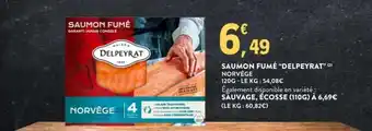 E.Leclerc SAUMON FUMÉ DELPEYRAT offre