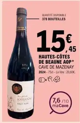 E.Leclerc HAUTES-CÔTES DE BEAUNE AOP offre