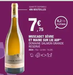 E.Leclerc Muscadet Sèvre Et Maine Sur Lie Aop offre