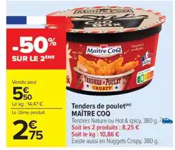 Carrefour Market Tenders De Poulet Maître Coq offre