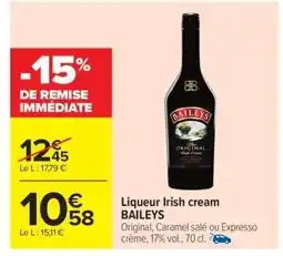 Carrefour Market Liqueur Irish cream BAILEYS offre