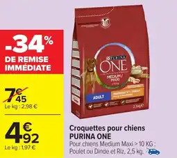 Carrefour Market PURINA ONE Croquettes pour chiens offre
