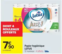 Carrefour Market LOTUS Papier hygiénique offre