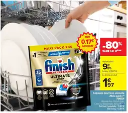 Carrefour Market FINISH Capsules pour lave-vaisselle Maxi pack offre