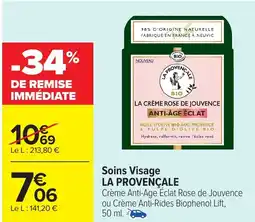 Carrefour Market LA PROVENÇALE Soins Visage offre