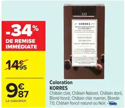 Carrefour Market KORRES Coloration offre