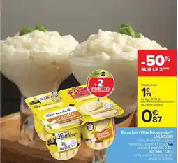 Carrefour La laitière - riz au lait coffre découverte offre