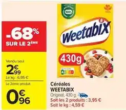 Carrefour Weetabix - céréales offre