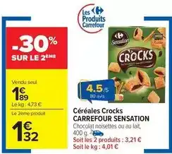 Carrefour Carrefour - céréales crocks sensation offre